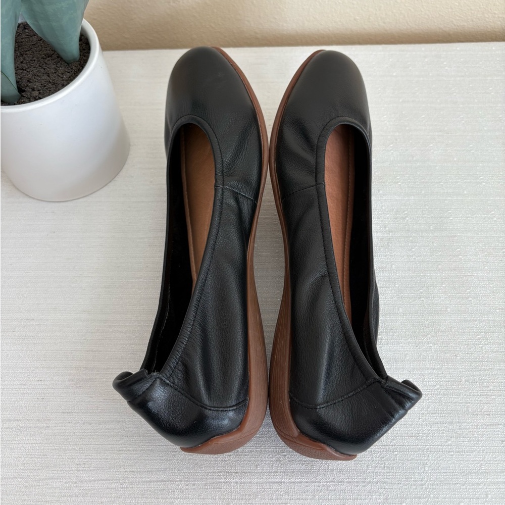 New Josef Seibel Black Leather Flexible Ballet Flats Women’s EU41 US9.5 - Picture 7 of 13
